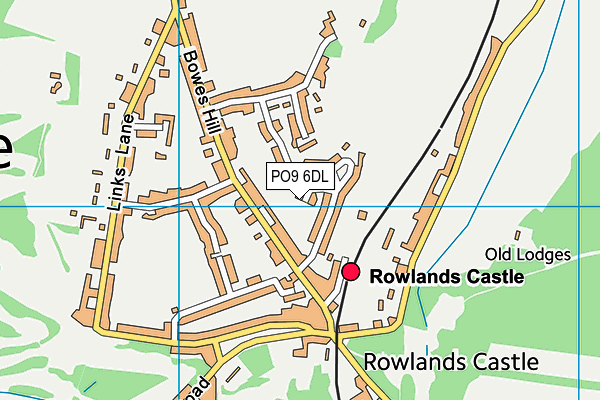 PO9 6DL map - OS VectorMap District (Ordnance Survey) PO9 6DL map - OS VectorMap District (Ordnance Survey)