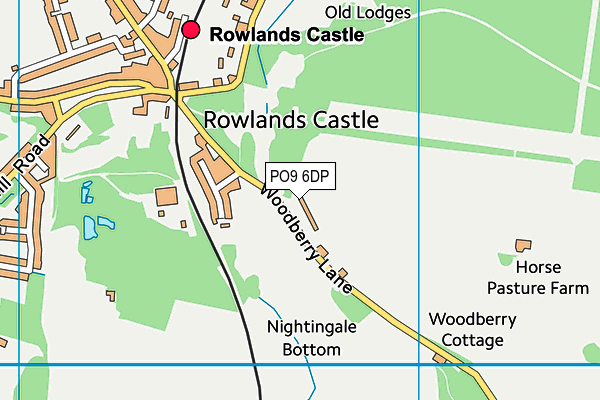 PO9 6DP map - OS VectorMap District (Ordnance Survey)