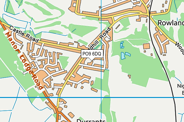 PO9 6DQ map - OS VectorMap District (Ordnance Survey) PO9 6DQ map - OS VectorMap District (Ordnance Survey)