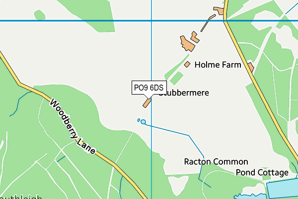 PO9 6DS map - OS VectorMap District (Ordnance Survey)