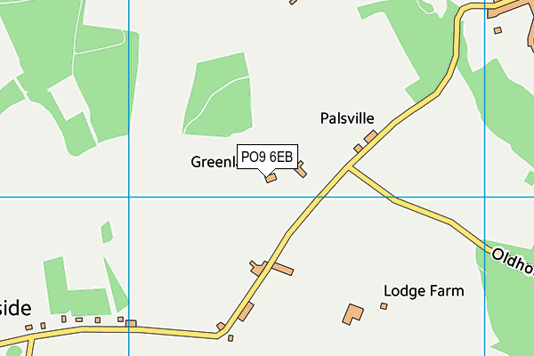 PO9 6EB map - OS VectorMap District (Ordnance Survey)