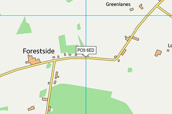 PO9 6ED map - OS VectorMap District (Ordnance Survey) PO9 6ED map - OS VectorMap District (Ordnance Survey)