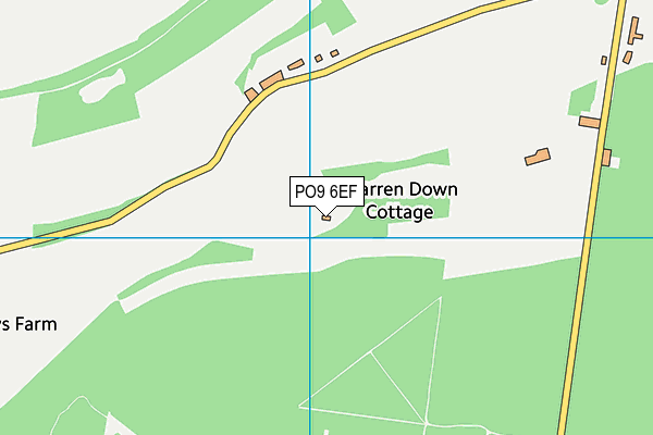 PO9 6EF map - OS VectorMap District (Ordnance Survey) PO9 6EF map - OS VectorMap District (Ordnance Survey)