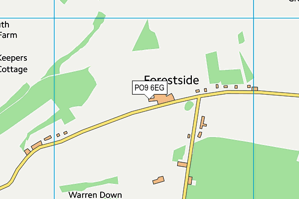 PO9 6EG map - OS VectorMap District (Ordnance Survey) PO9 6EG map - OS VectorMap District (Ordnance Survey)