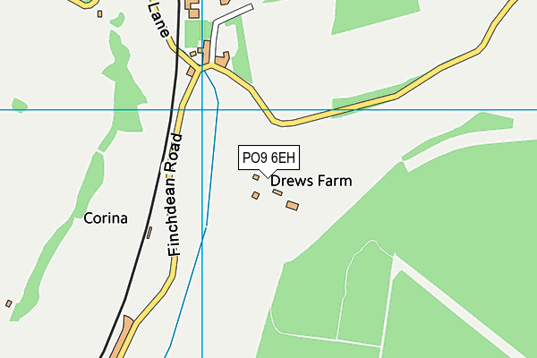 PO9 6EH map - OS VectorMap District (Ordnance Survey) PO9 6EH map - OS VectorMap District (Ordnance Survey)