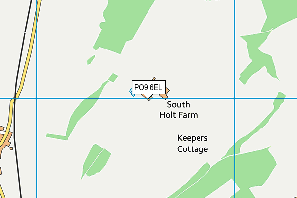 PO9 6EL map - OS VectorMap District (Ordnance Survey) PO9 6EL map - OS VectorMap District (Ordnance Survey)