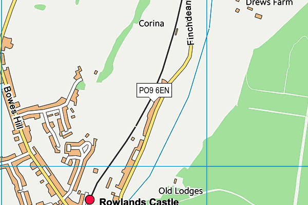 PO9 6EN map - OS VectorMap District (Ordnance Survey)