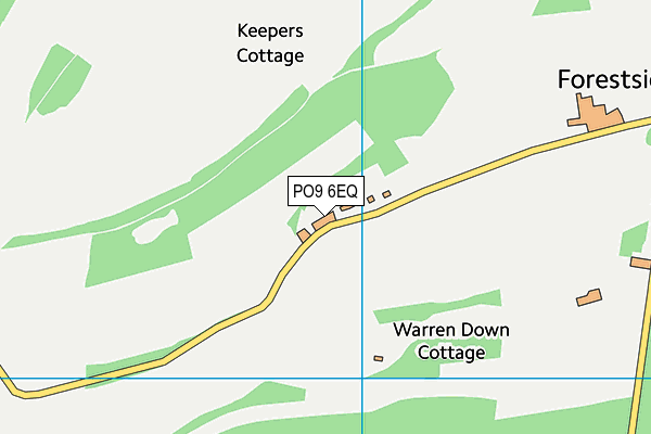 PO9 6EQ map - OS VectorMap District (Ordnance Survey)