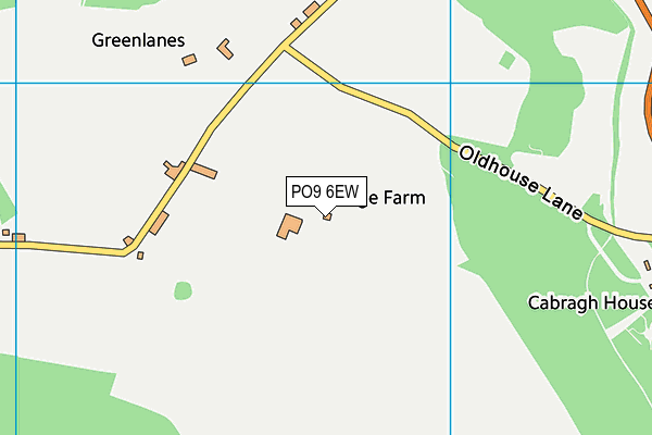 PO9 6EW map - OS VectorMap District (Ordnance Survey) PO9 6EW map - OS VectorMap District (Ordnance Survey)