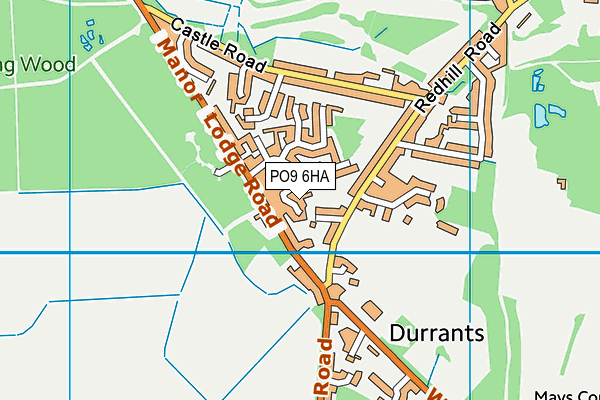 PO9 6HA map - OS VectorMap District (Ordnance Survey) PO9 6HA map - OS VectorMap District (Ordnance Survey)