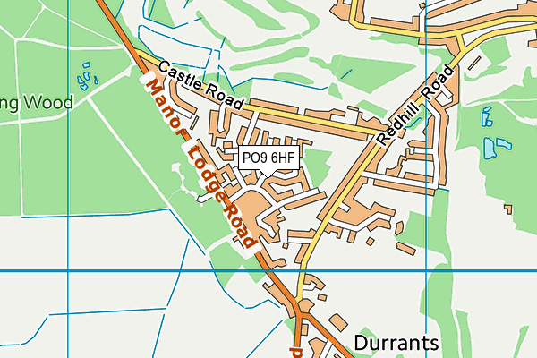 PO9 6HF map - OS VectorMap District (Ordnance Survey) PO9 6HF map - OS VectorMap District (Ordnance Survey)