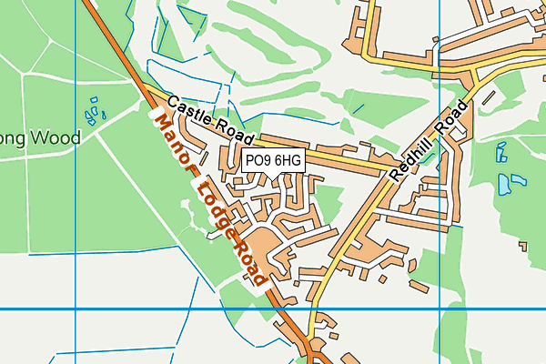 PO9 6HG map - OS VectorMap District (Ordnance Survey) PO9 6HG map - OS VectorMap District (Ordnance Survey)