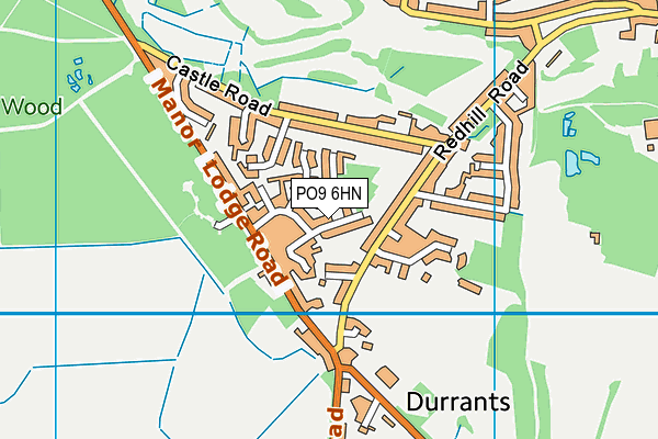 PO9 6HN map - OS VectorMap District (Ordnance Survey) PO9 6HN map - OS VectorMap District (Ordnance Survey)