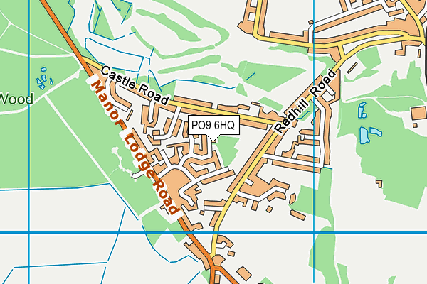 PO9 6HQ map - OS VectorMap District (Ordnance Survey) PO9 6HQ map - OS VectorMap District (Ordnance Survey)