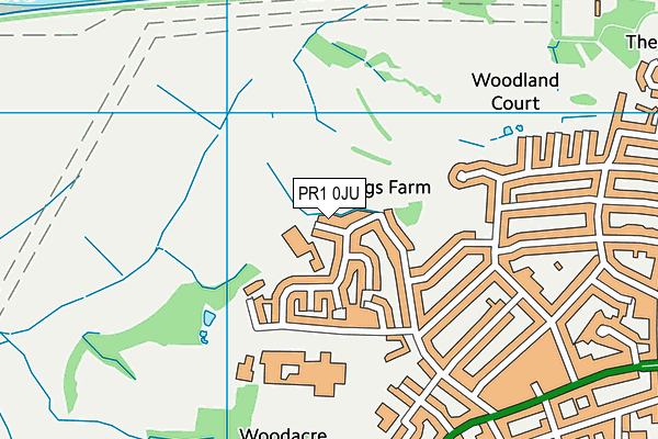 PR1 0JU map - OS VectorMap District (Ordnance Survey) PR1 0JU map - OS VectorMap District (Ordnance Survey)