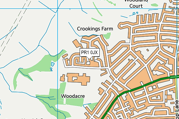 PR1 0JX map - OS VectorMap District (Ordnance Survey) PR1 0JX map - OS VectorMap District (Ordnance Survey)
