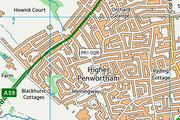 PR1 0QR map - OS VectorMap District (Ordnance Survey) PR1 0QR map - OS VectorMap District (Ordnance Survey)