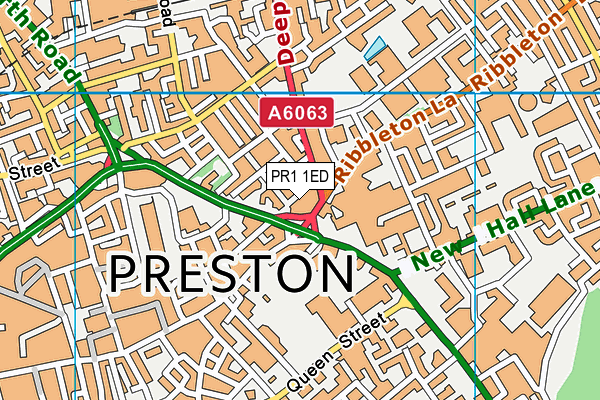 PR1 1ED map - OS VectorMap District (Ordnance Survey) PR1 1ED map - OS VectorMap District (Ordnance Survey)