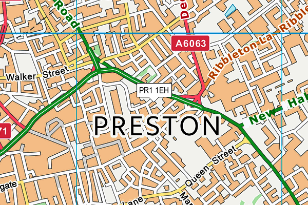 PR1 1EH map - OS VectorMap District (Ordnance Survey) PR1 1EH map - OS VectorMap District (Ordnance Survey)
