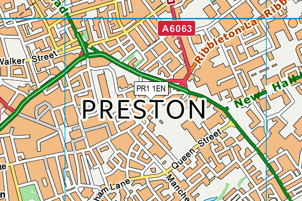 PR1 1EN map - OS VectorMap District (Ordnance Survey) PR1 1EN map - OS VectorMap District (Ordnance Survey)