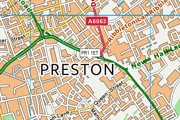 PR1 1ET map - OS VectorMap District (Ordnance Survey) PR1 1ET map - OS VectorMap District (Ordnance Survey)