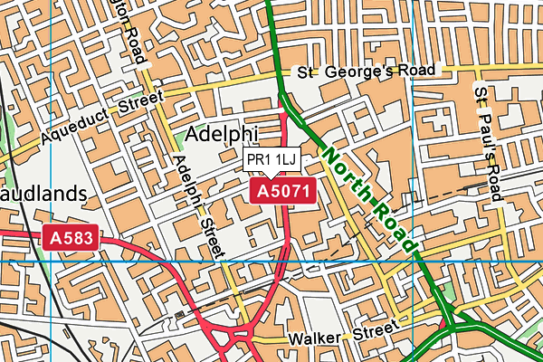 PR1 1LJ map - OS VectorMap District (Ordnance Survey) PR1 1LJ map - OS VectorMap District (Ordnance Survey)