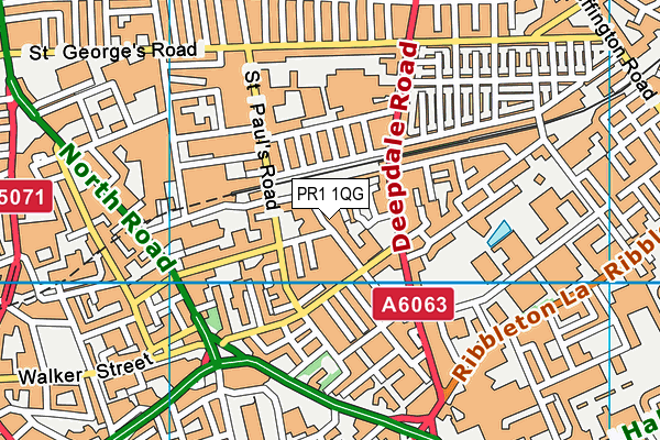 PR1 1QG map - OS VectorMap District (Ordnance Survey) PR1 1QG map - OS VectorMap District (Ordnance Survey)