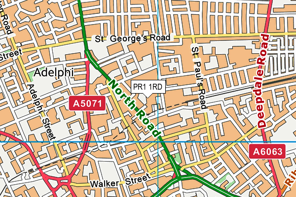PR1 1RD map - OS VectorMap District (Ordnance Survey) PR1 1RD map - OS VectorMap District (Ordnance Survey)