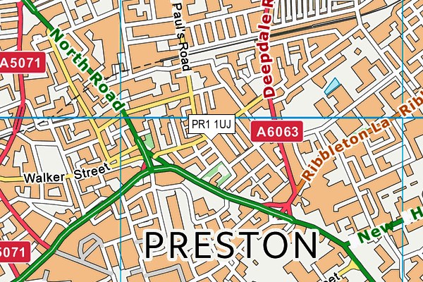 PR1 1UJ map - OS VectorMap District (Ordnance Survey) PR1 1UJ map - OS VectorMap District (Ordnance Survey)