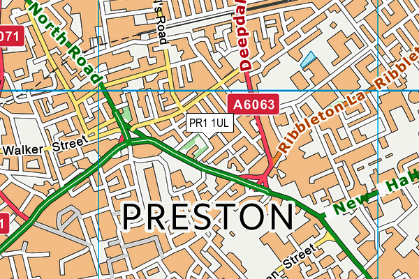 PR1 1UL map - OS VectorMap District (Ordnance Survey) PR1 1UL map - OS VectorMap District (Ordnance Survey)