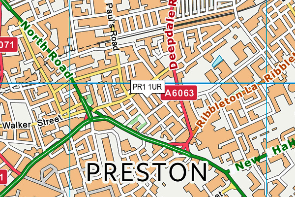 PR1 1UR map - OS VectorMap District (Ordnance Survey) PR1 1UR map - OS VectorMap District (Ordnance Survey)