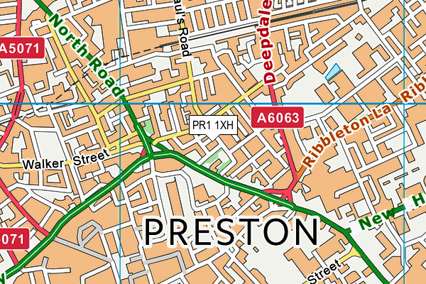 PR1 1XH map - OS VectorMap District (Ordnance Survey) PR1 1XH map - OS VectorMap District (Ordnance Survey)