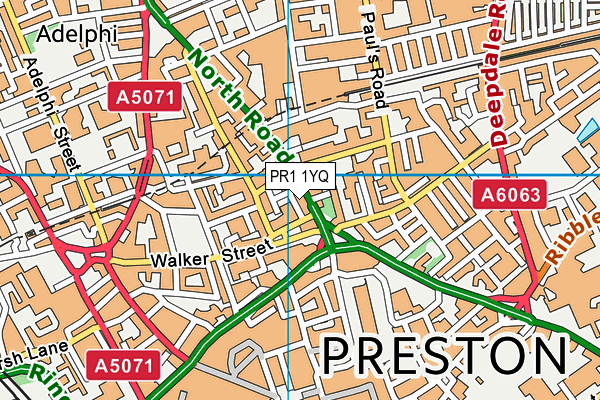 PR1 1YQ map - OS VectorMap District (Ordnance Survey) PR1 1YQ map - OS VectorMap District (Ordnance Survey)