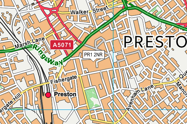 PR1 2NR map - OS VectorMap District (Ordnance Survey) PR1 2NR map - OS VectorMap District (Ordnance Survey)