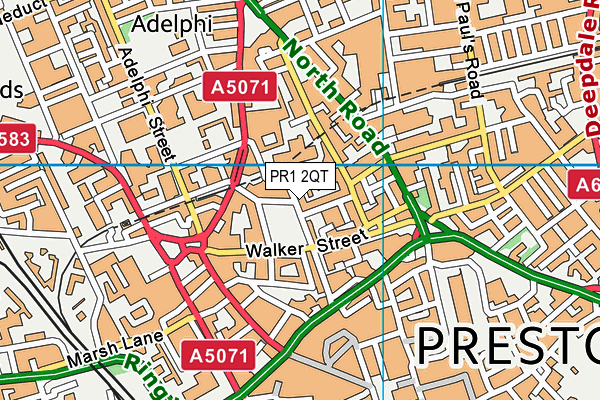 PR1 2QT map - OS VectorMap District (Ordnance Survey) PR1 2QT map - OS VectorMap District (Ordnance Survey)