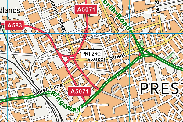 PR1 2RQ map - OS VectorMap District (Ordnance Survey) PR1 2RQ map - OS VectorMap District (Ordnance Survey)