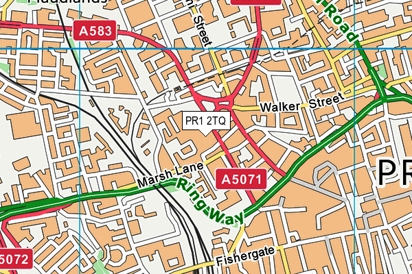 PR1 2TQ map - OS VectorMap District (Ordnance Survey) PR1 2TQ map - OS VectorMap District (Ordnance Survey)