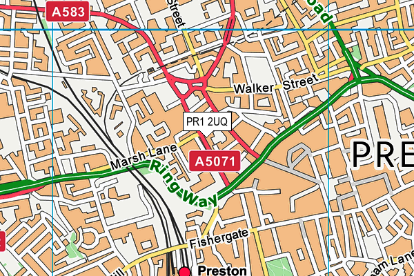 PR1 2UQ map - OS VectorMap District (Ordnance Survey) PR1 2UQ map - OS VectorMap District (Ordnance Survey)