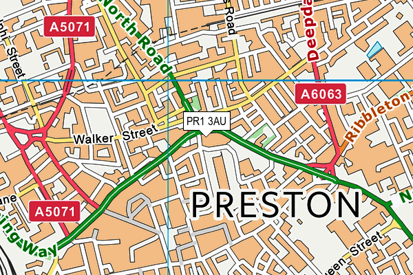 PR1 3AU map - OS VectorMap District (Ordnance Survey) PR1 3AU map - OS VectorMap District (Ordnance Survey)