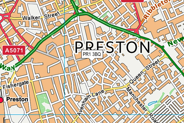 PR1 3BQ map - OS VectorMap District (Ordnance Survey) PR1 3BQ map - OS VectorMap District (Ordnance Survey)