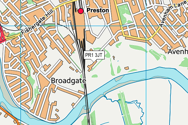 PR1 3JT map - OS VectorMap District (Ordnance Survey) PR1 3JT map - OS VectorMap District (Ordnance Survey)
