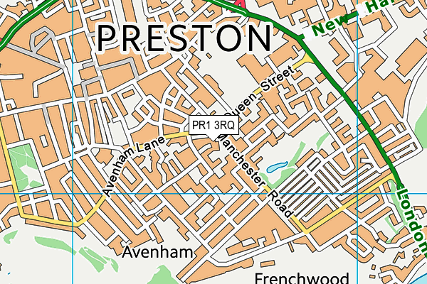 PR1 3RQ map - OS VectorMap District (Ordnance Survey) PR1 3RQ map - OS VectorMap District (Ordnance Survey)