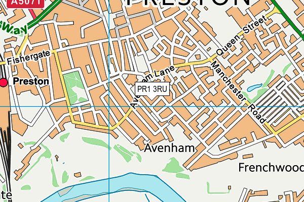 PR1 3RU map - OS VectorMap District (Ordnance Survey) PR1 3RU map - OS VectorMap District (Ordnance Survey)