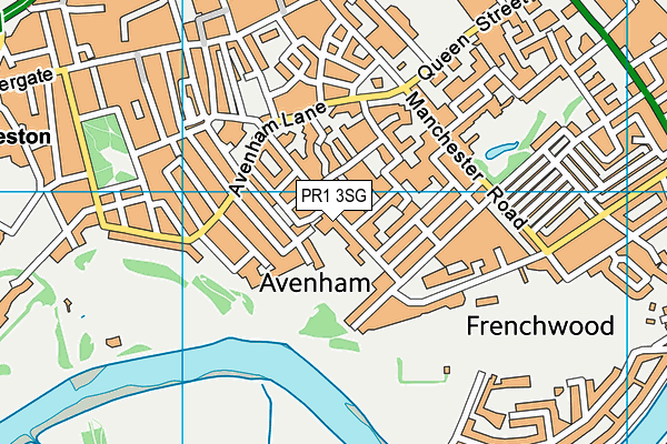 PR1 3SG map - OS VectorMap District (Ordnance Survey) PR1 3SG map - OS VectorMap District (Ordnance Survey)