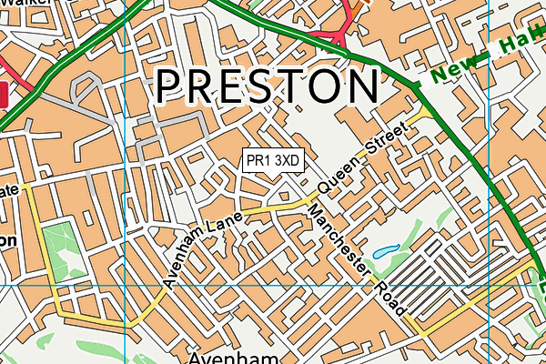 PR1 3XD map - OS VectorMap District (Ordnance Survey) PR1 3XD map - OS VectorMap District (Ordnance Survey)