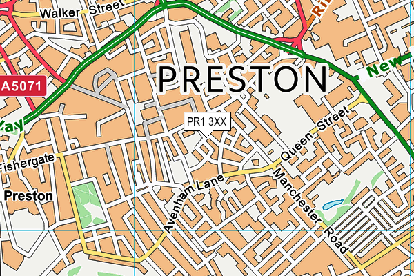 PR1 3XX map - OS VectorMap District (Ordnance Survey) PR1 3XX map - OS VectorMap District (Ordnance Survey)