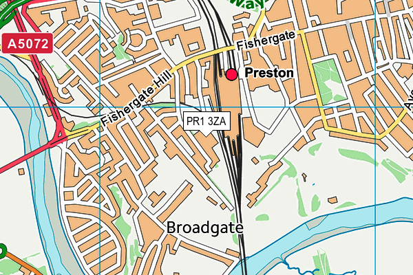 PR1 3ZA map - OS VectorMap District (Ordnance Survey) PR1 3ZA map - OS VectorMap District (Ordnance Survey)
