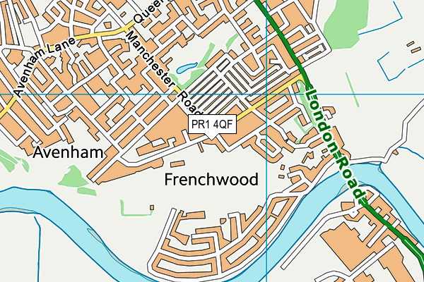 PR1 4QF map - OS VectorMap District (Ordnance Survey) PR1 4QF map - OS VectorMap District (Ordnance Survey)