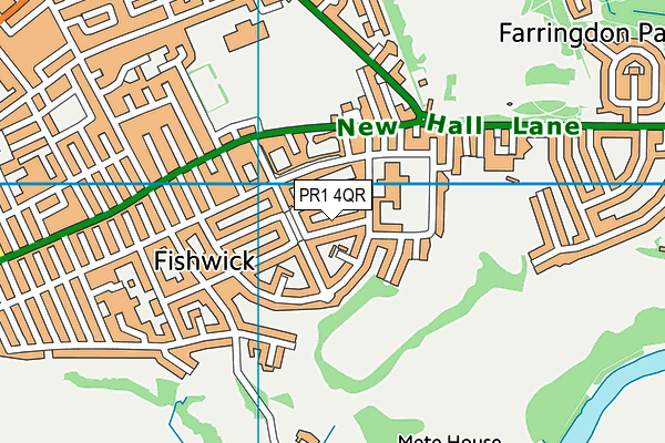 PR1 4QR map - OS VectorMap District (Ordnance Survey) PR1 4QR map - OS VectorMap District (Ordnance Survey)