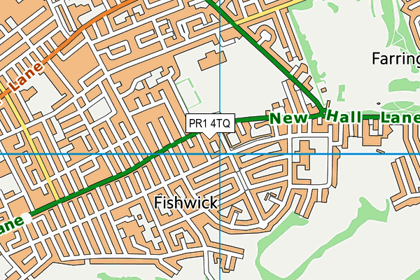 PR1 4TQ map - OS VectorMap District (Ordnance Survey) PR1 4TQ map - OS VectorMap District (Ordnance Survey)